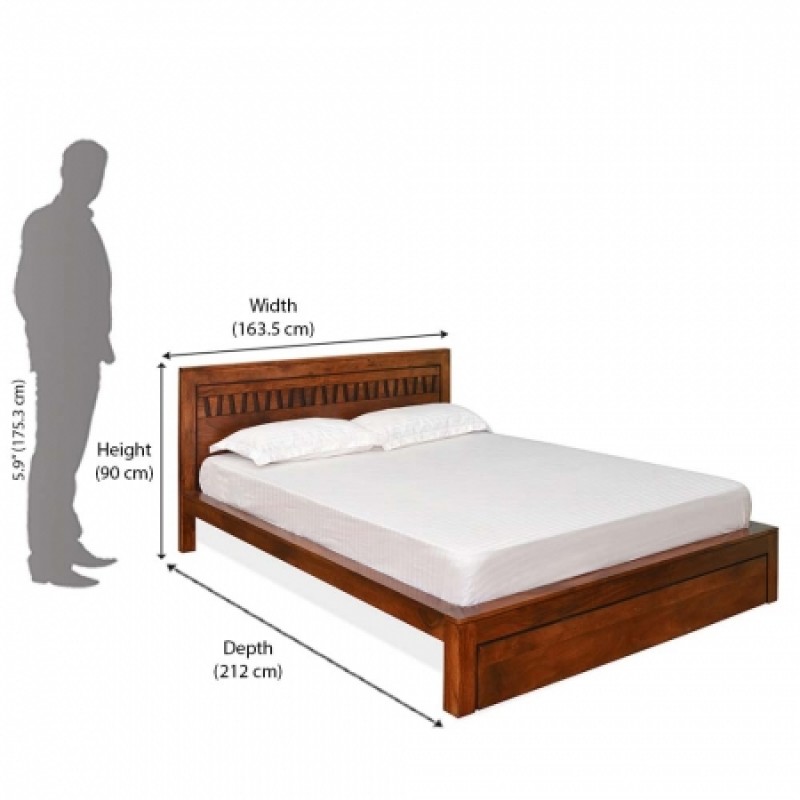 Amelia Solid Wood Queen Size Bed